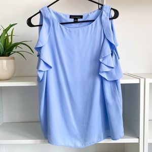 Ruffle sleeve tank blouse